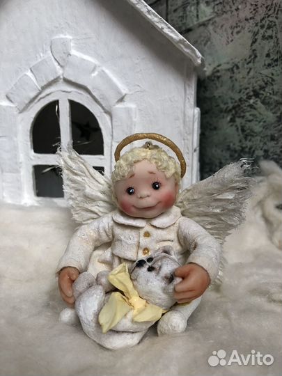 Ватная елочная игрушка