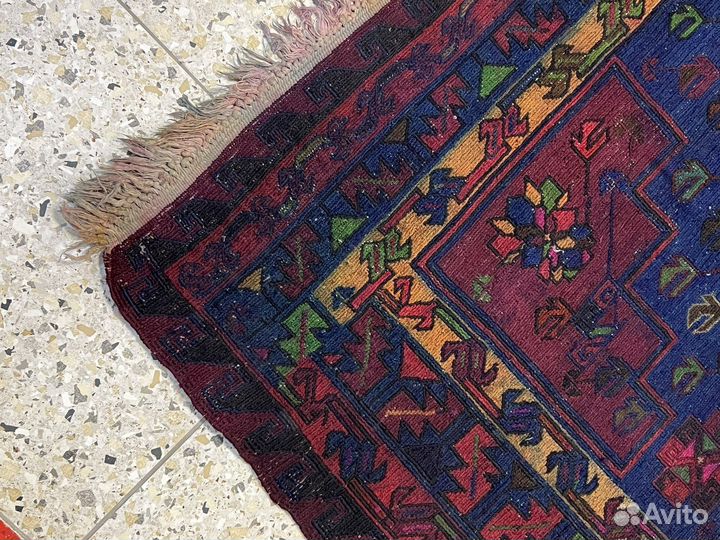 Ковер-185. Сумах ручной работы. Шерсть. Винтаж)