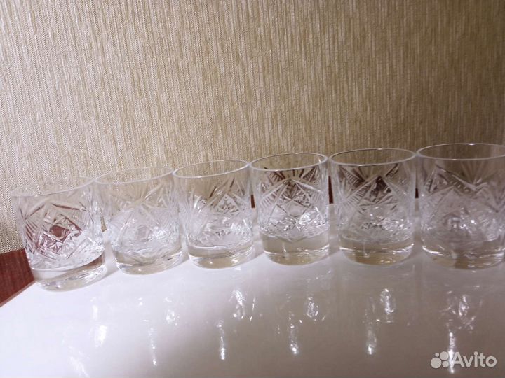 Хрустальные стопки, рюмки, пивные кружки СССР