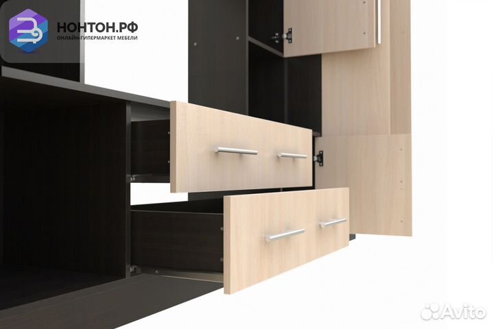 Стенка Октавия дуб феррара / дуб кремона