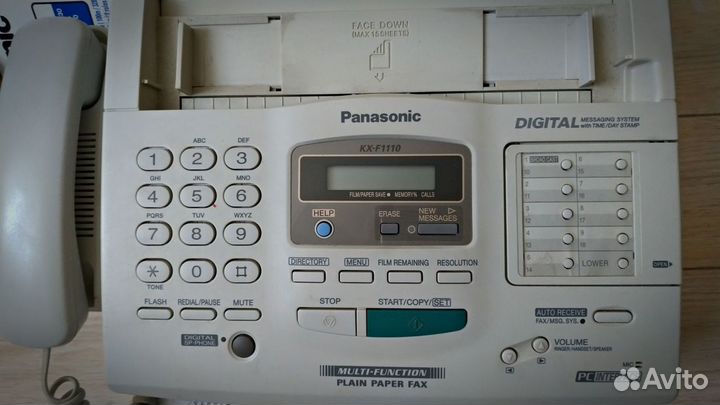 Факс Panasonic KX-F1110RS и два картриджа KX-FA136