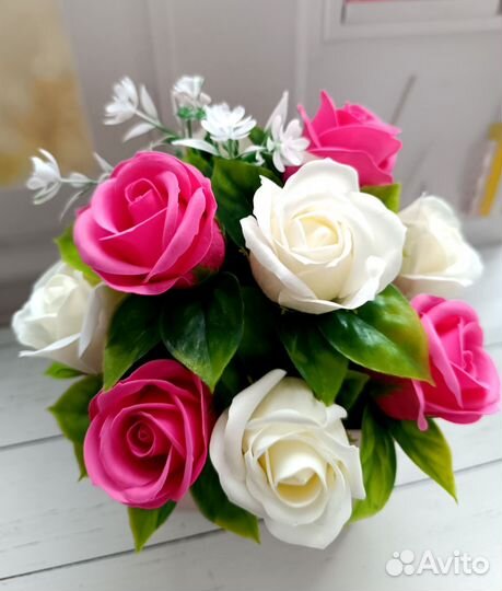 Букет из мыльных цветов