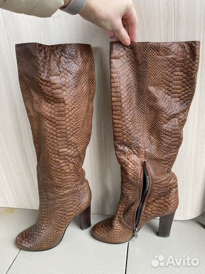 Сапоги женские кожаные весенние 40