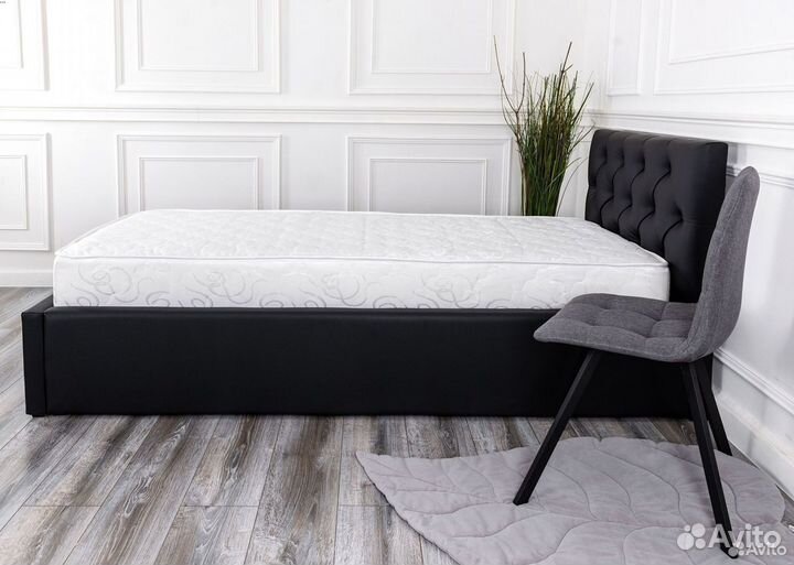 Кровать с матрасом 80х200 Барселона черная