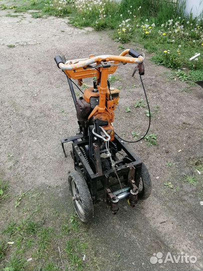 Бензолебедка с плугом