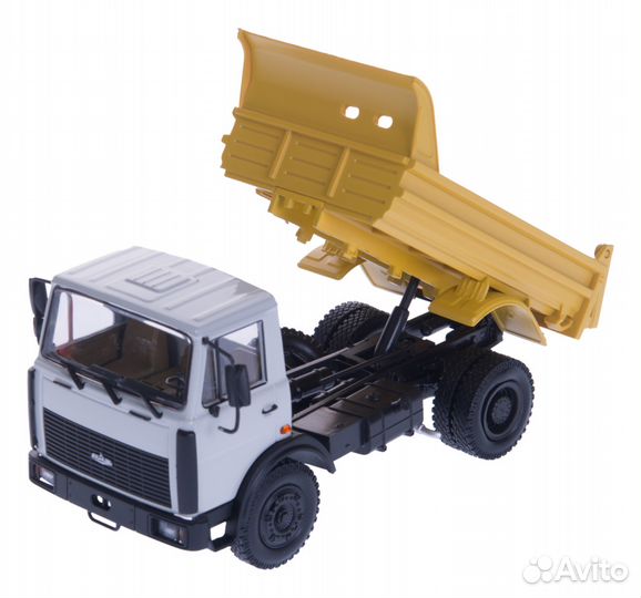 Маз-5551 самосвал (1991-1997), серый / жёлтый Н704