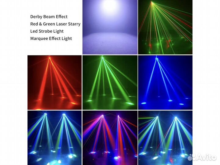 Светомузыка бабочка 4 в 1 Derby Led Bar