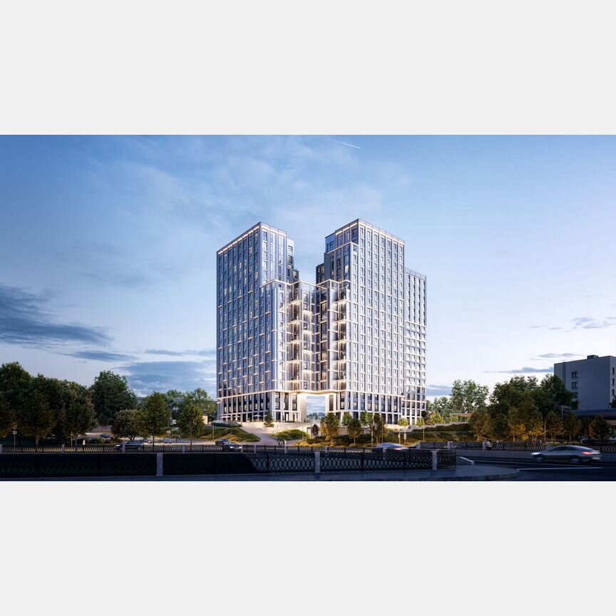 2-к. апартаменты, 45,8 м², 3/20 эт.