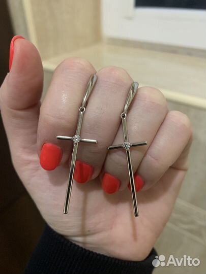 Серьги кресты