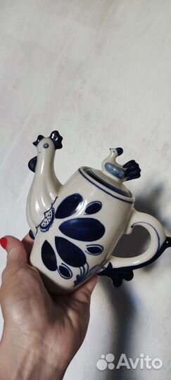 Чайник Гжель петушок