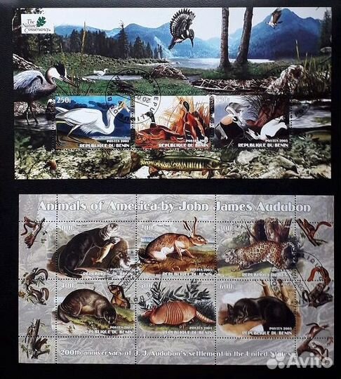 Марки.(Блоки и сцепки) Флора,фауна,Спорт