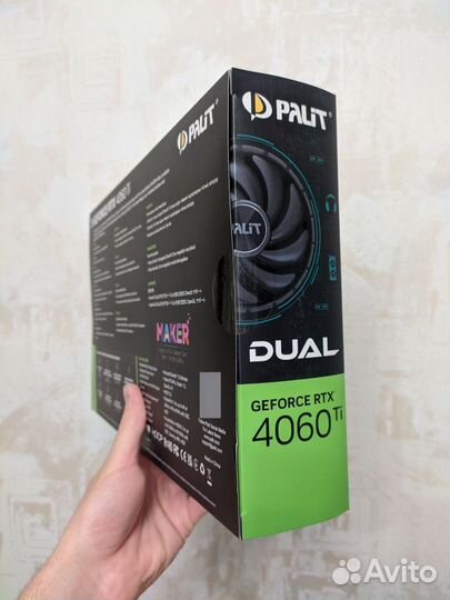 Palit RTX 4060 Ti Dual OC 8GB (Новая, Ситилинк)