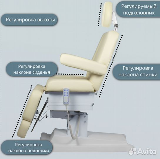 Педикюрное кресло 3 мотора Сириус-10