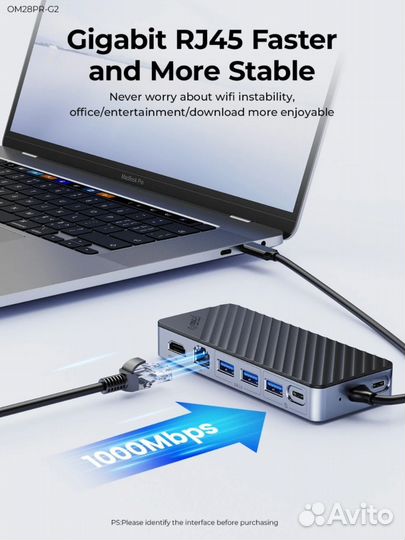 Orico внешний хаб 8 в 1 для m.2 NVMe SSD (новый)