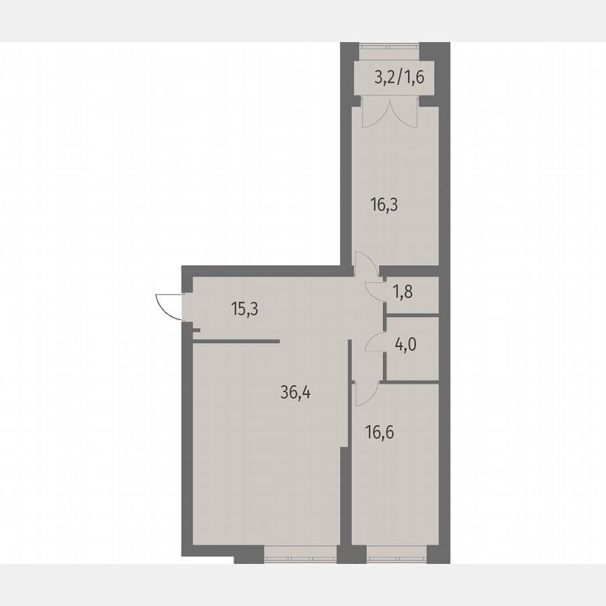 2-к. квартира, 92,1 м², 3/13 эт.