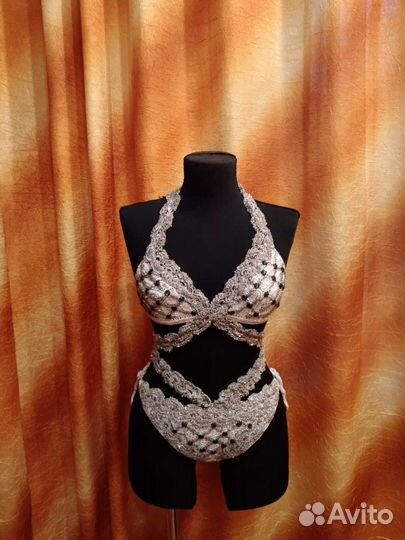 Вязанный купальник ручной работы