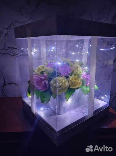 Светящийся букет из мыла