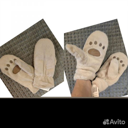 Варежки меховые женские