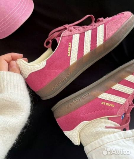 Кеды Adidas Gazelle Indoor Pink Cloud White