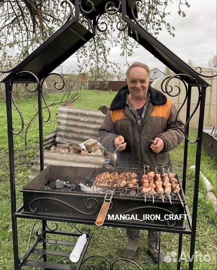 Мангал с крышей