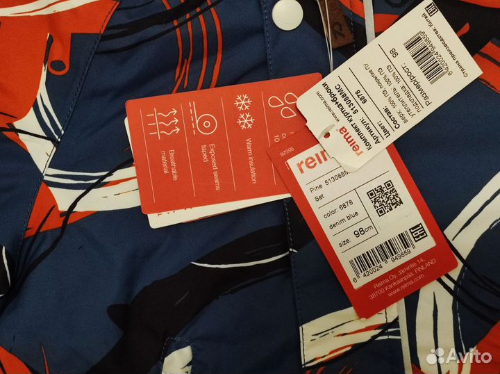 Новый пуховик Reima 3***снежинки Amaris 511130