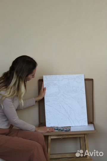 Семейное фото на холсте по номерам