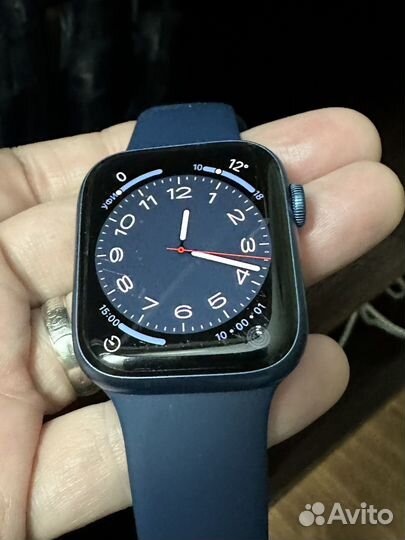 Часы apple watch 7 45 mm blue