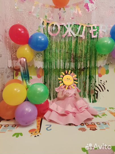 Нарядное платье на годик 86р