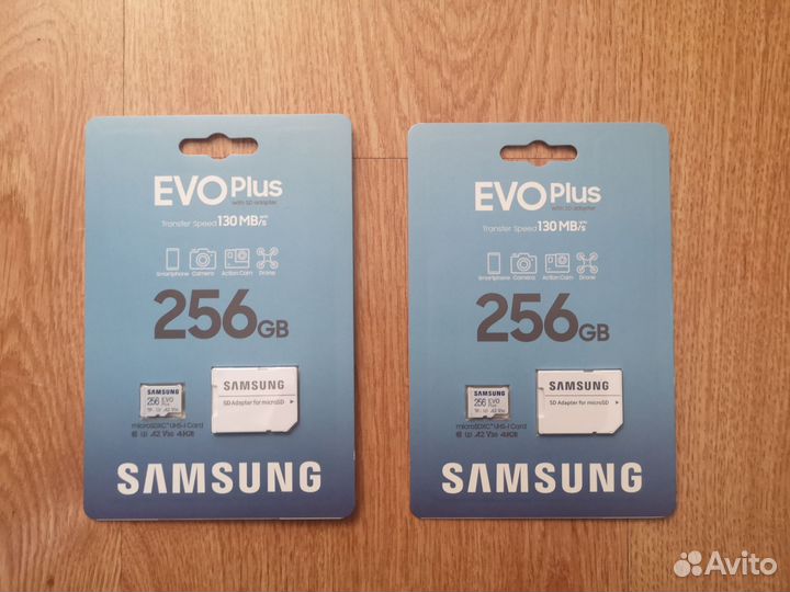 Новая Карта памяти Micro sd 256gb Samsung EVO plus