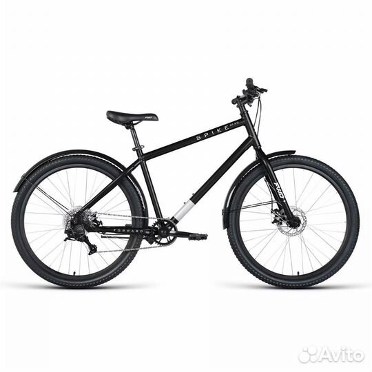 Велосипед 27,5' Forward spike D AL Черный/Серебр