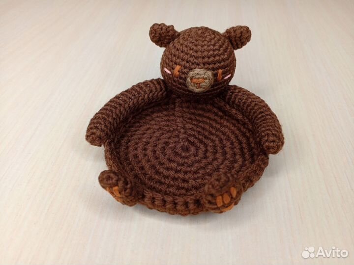 Подставка под кружку мишка ручной работы