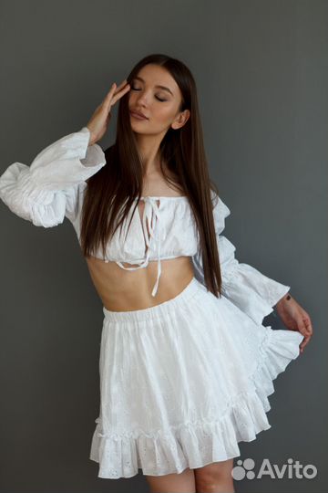 Костюм двойка летний с юбкой