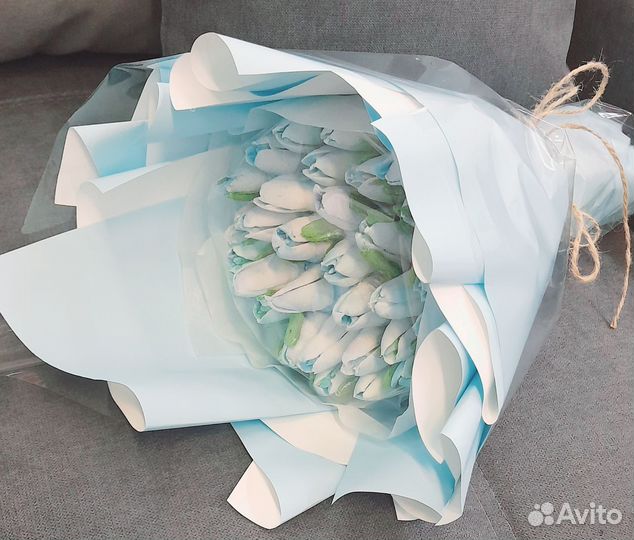 Зефирный букет из тюльпанов+ подарок турецкий чай