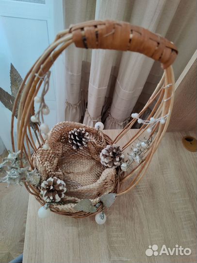 Корзина плетеная декоративная