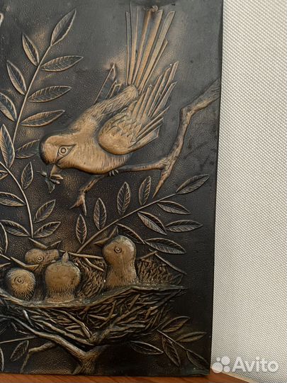 Винтажное панно из металла