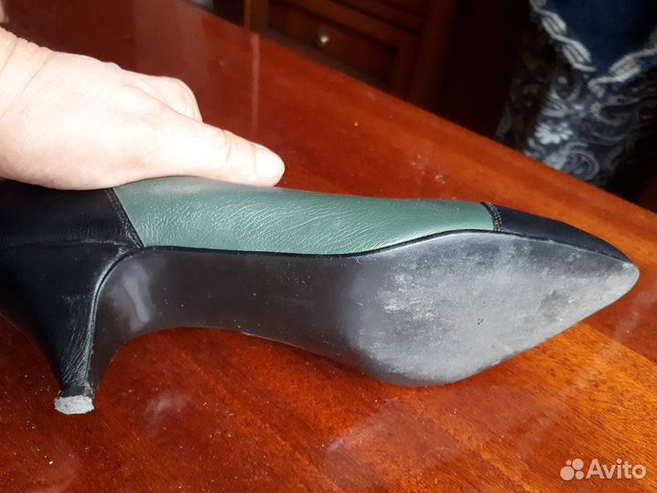 Туфли женские лодочки, р.38,5, натуральная кожа