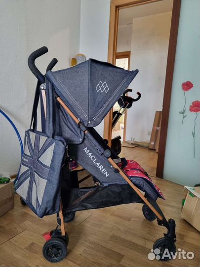 Коляска трость Maclaren quest denim