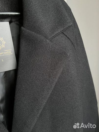 Пальто женское демисезонное 46 48 черное длинное