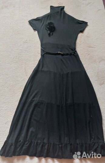 Платье длинное, черное, нарядное