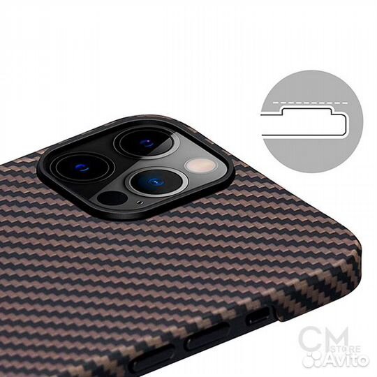 Pitaka MagEZ Case Apple iPhone 12 ProMax чер-корич