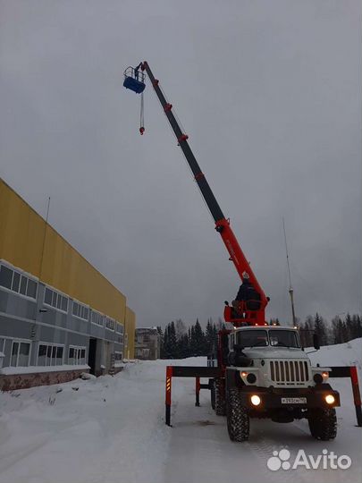 Аренда и услуги манипулятора-вездехода, стрела 7 т, 23 м, борт 10 т, 6.4 м