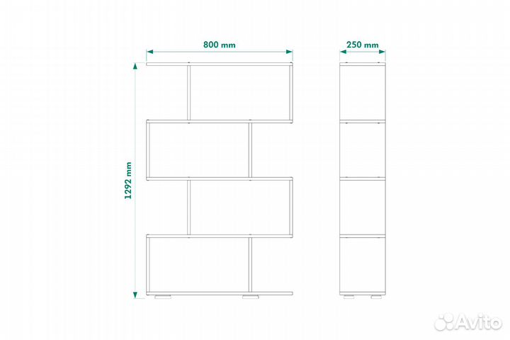 Стеллаж Слим 129х8