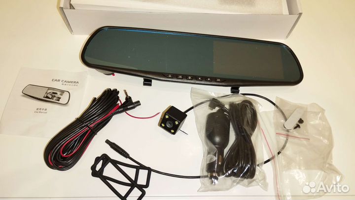 Видеорегистратор зеркало с камерой заднего вида