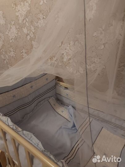 Бортики и балдахин в кроватку