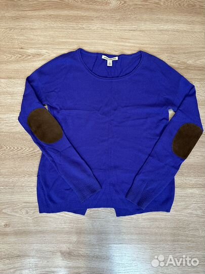 Кашемировый свитер s фиолетовый и серый