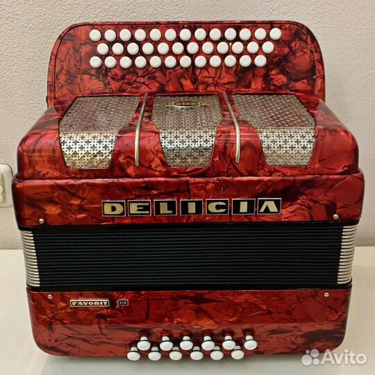 Баян (кнопочный аккордеон) Delicia Favorit lll