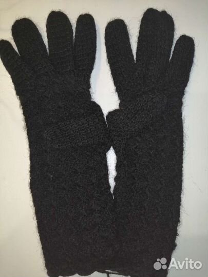 Перчатки ажурные вязаные