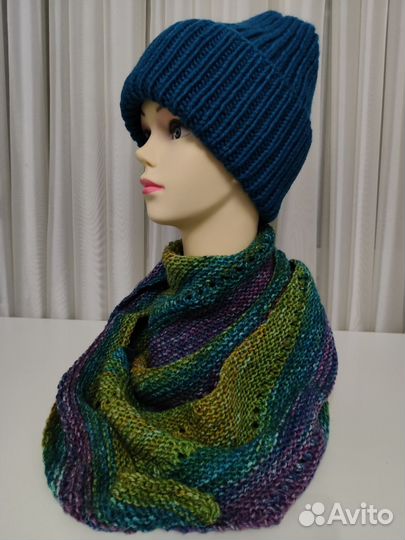 Вязаный бактус (косынка)