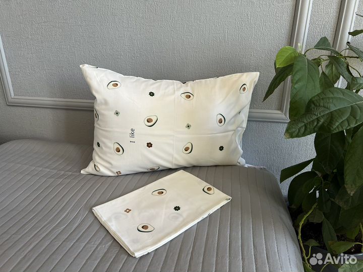 Наволочки из сатина авокадо 50/70