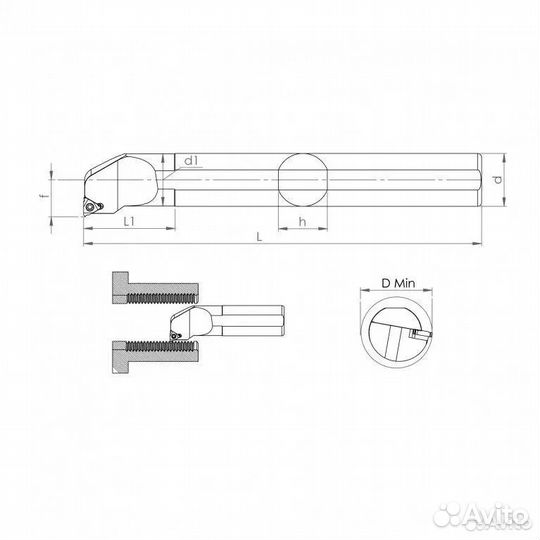 Державка резьбовая внутренняя S16x10M-SIR11